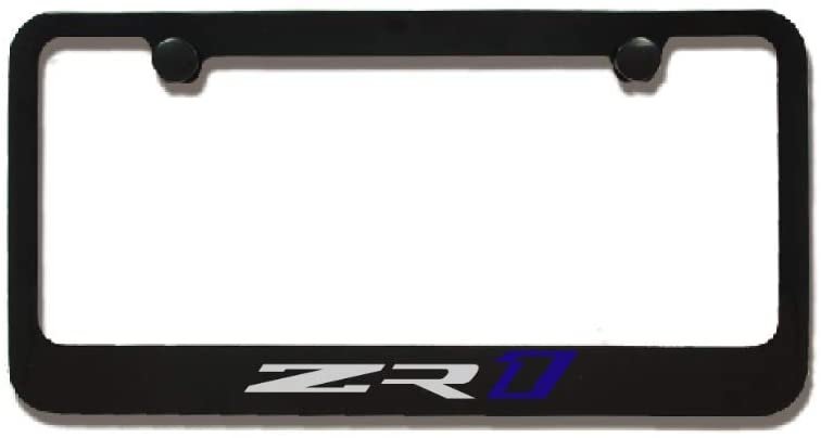 C7 Corvette Black License Plate Frame w/ ZR1 Script