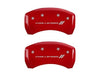 MGP Caliper Covers 12162SCL1RD  'Challenger ll' Engraved Caliper Cover with Red Powder Coat Finish and Silver Characters, (Set of 4)