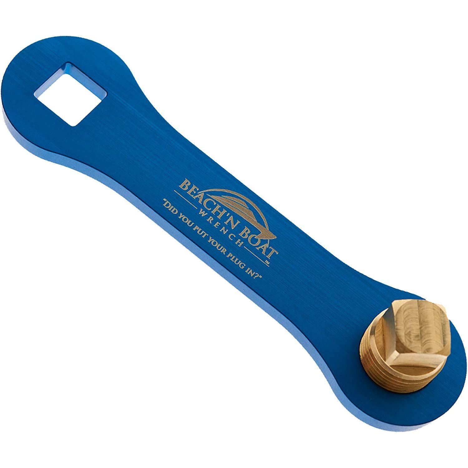 Elite Engineering USA Beachâ€™N Boat Drain Plug Wrench for 1/2 inch NPT Plug, Includes Spare Brass Plug-SR1 Performance