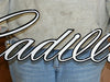 Cadillac Script Metal Wall Sign Large - 30" x 9"