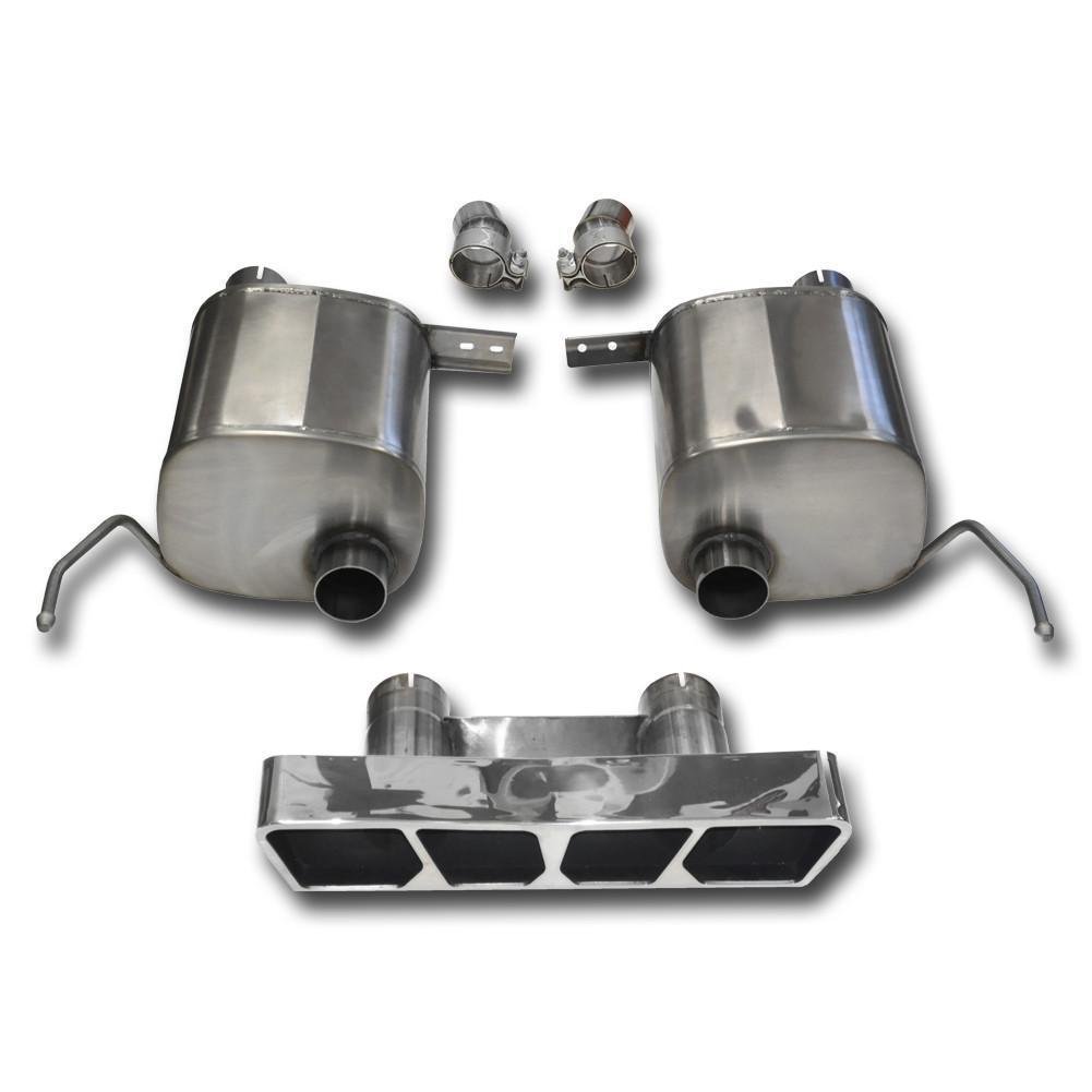 Corsa Corvette Exhaust System (14763): 2.75” Polished Poly Tip Corsa Xtreme Valve-Back Performance Exhaust For C7 Corvette Stingray