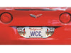 Corvette Flags and Flames Stainless Steel License Plate Frame : C6 2005-2013