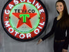 Texaco Motor Oil Neon Sign in a Metal Can : 36in