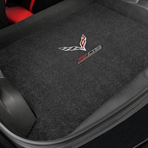 C7 Corvette Z06 w/ Crossed Flags Coupe Cargo Mats - Lloyds Mats: Z06: Z06, Black Jet 127