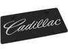 Cadillac License Plate - Carbon Steel with Mirrored Script