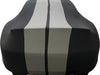 2012-2024 Porsche 911 Coupe/Carrera/Targa/Turbo GTS/Cayman/Boxster Ultraguard Stretch Satin Indoor Car Cover : Sport Series - Black with Dark Gray Stripes