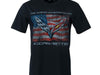 C7 Corvette Vintage USA Flag T-shirt : Black
