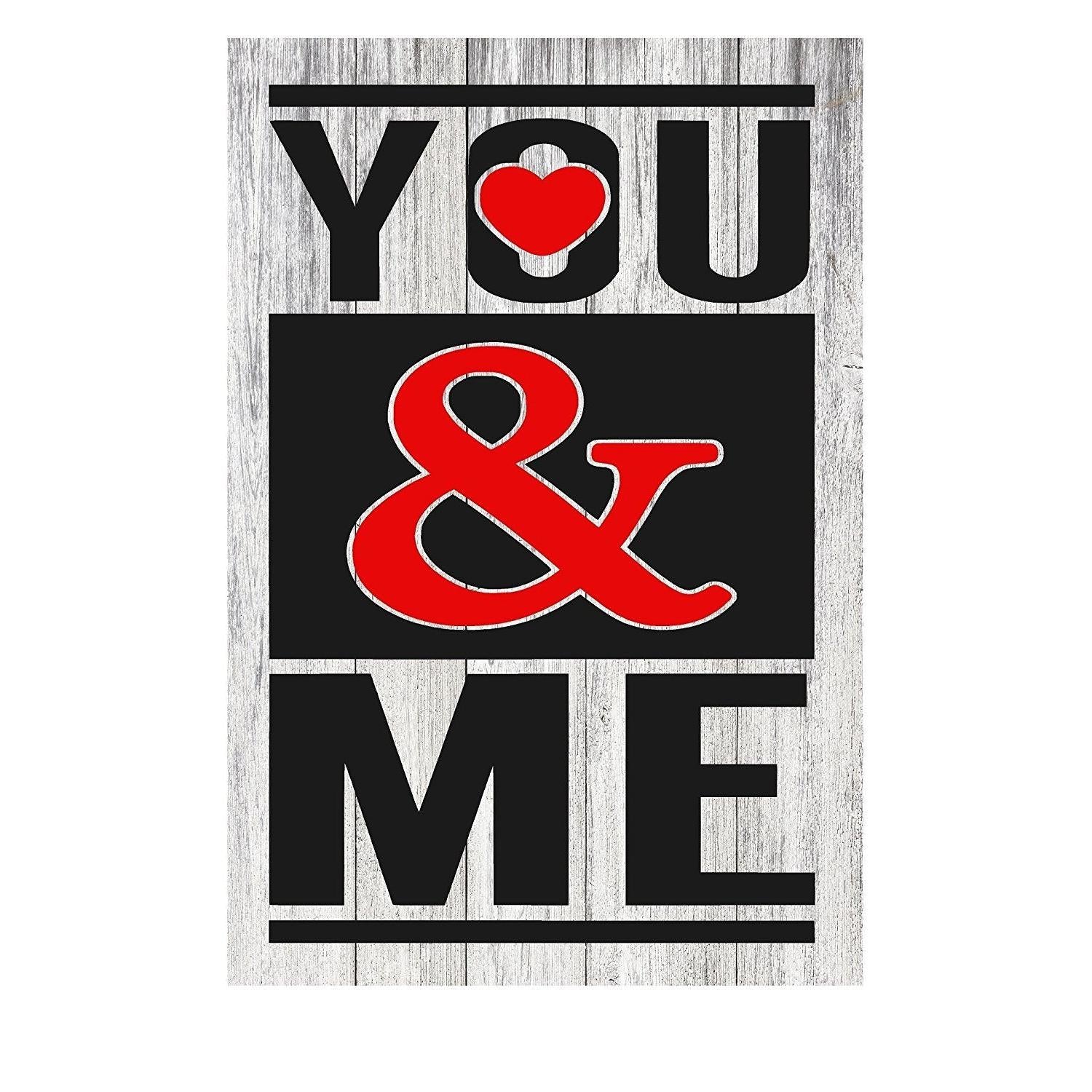 I Love You to The Moon and Back Rustic Metal Sign Home Decor Red & Black - 12" x 8"