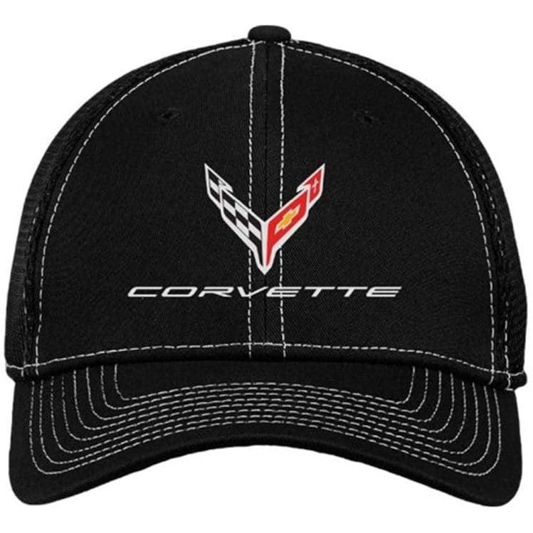 Corvette Next Generation New Era Stretch-Mesh Cap - Black/White-SR1 Performance