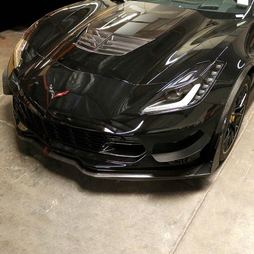 Corvette Front Bumper Race Canards - Carbon Fiber - APR Performance : C7 Stingray, Z51, Z06, Grand Sport-SR1 Performance