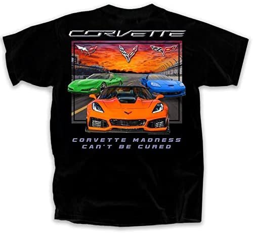 C7 Corvette Madness Can't Be Cured Tee Shirt - Black