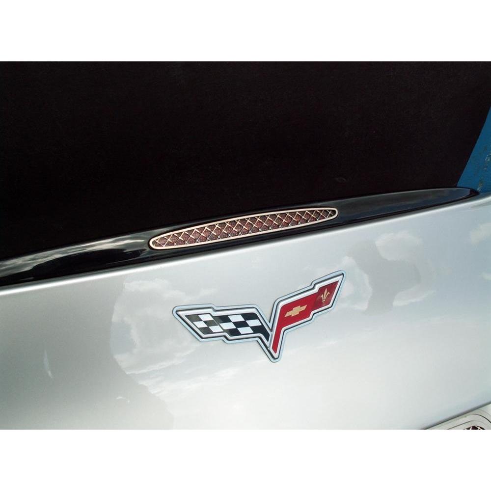 Corvette C6 Emblem Trim Ring Polished 2 Pc. Set : C6,Z06,ZR1, Grand Sport-SR1 Performance