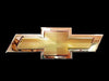 Chevrolet Bowtie Stainless Steel Wall Hanging Sign Chrome/Gold: 22" x 8"
