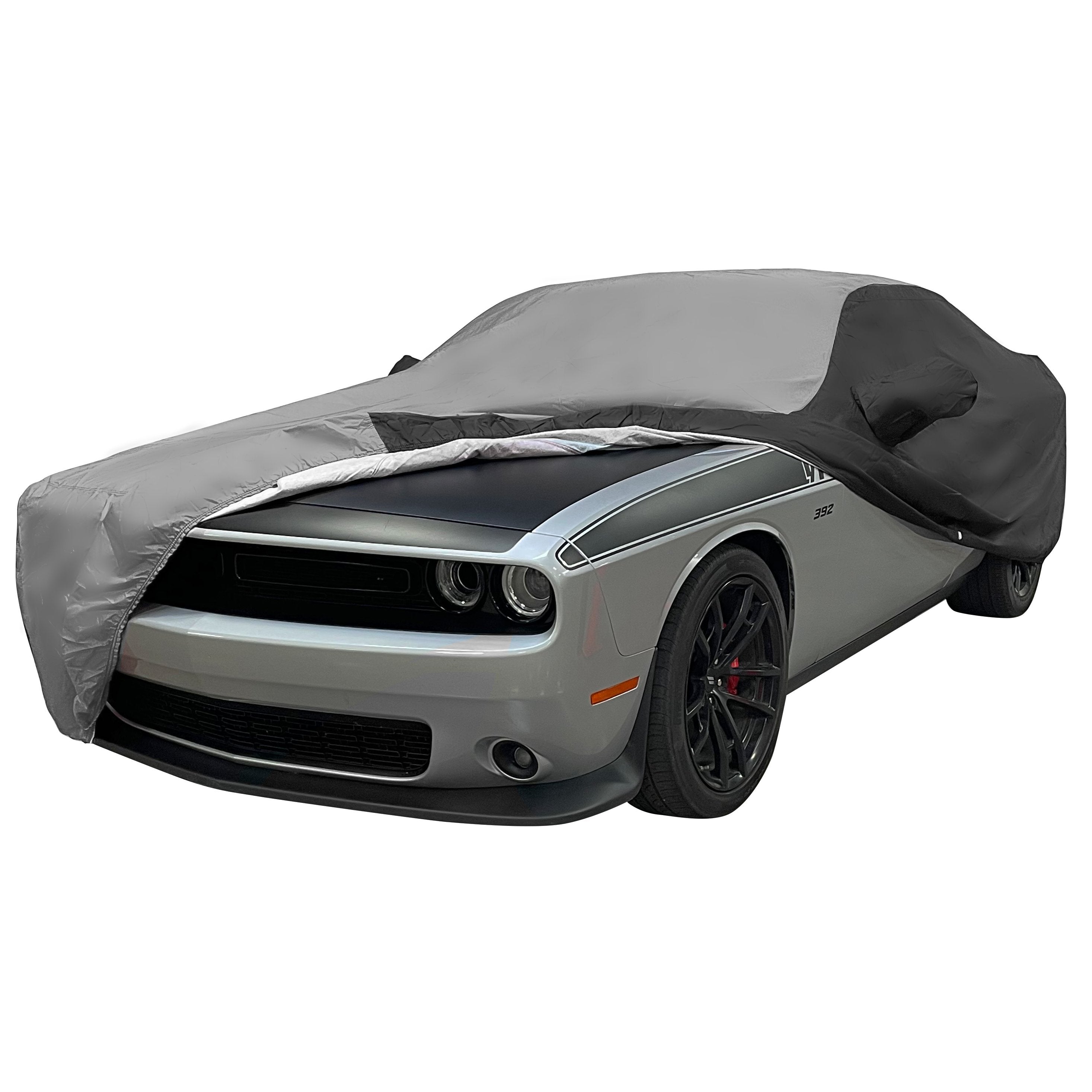 2008-2022 Dodge Challenger Ultraguard Plus Car Cover - Indoor/Outdoor Protection - Gray/Black-SR1 Performance