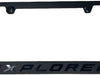 Ford Explorer License Plate Frame - Black on Black