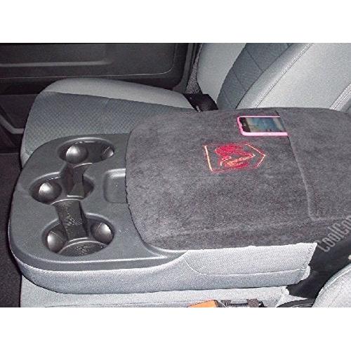 Seat Armour Custom Fit Officially Licensed Center Console Cover with Ram Embroidered Logo for Select Ram Models - (Black)-SR1 Performance