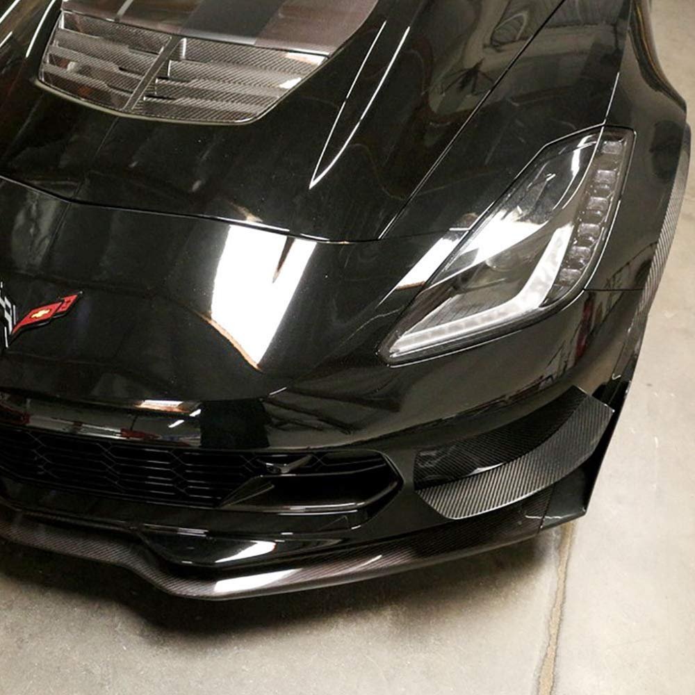 Corvette Front Bumper Race Canards - Carbon Fiber - APR Performance : C7 Stingray, Z51, Z06, Grand Sport-SR1 Performance