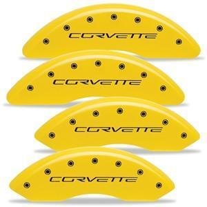 Corvette Brake Caliper Cover Set (4) - Body Color Matched : 2006-2013 C6Z06 & Grand Sport Only with Black Bolts and Script