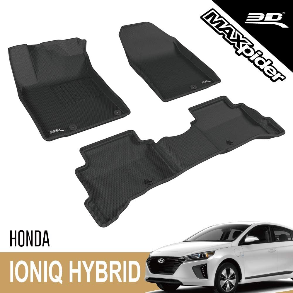 Hyundai IONIQ Hybrid 2017-22 / 2018-22 Plug-in Hybrid 3D MAXpider Floor Mats-SR1 Performance