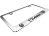 Cadillac License Plate Frame - Chrome with Double Logo & Script