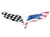 2005-2013 C6 Corvette Domed American Flag Emblem Decal Overlay - Raised Decal