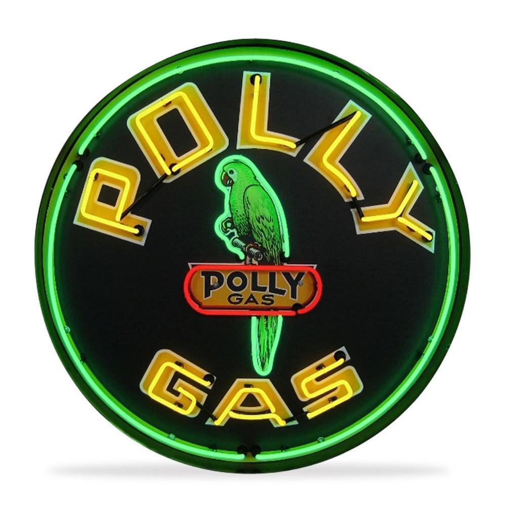 Polly Gasoline Neon Sign in a Metal Can : 36in