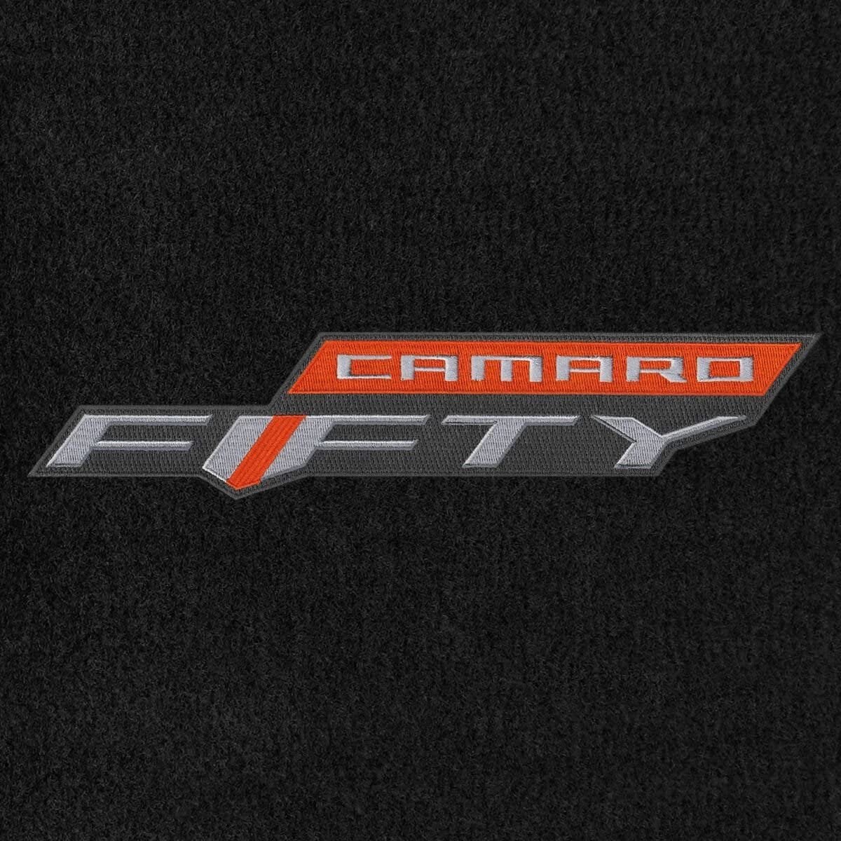 Fits CAMARO 2017 Custom Fit 2 PC Floor Mats EBONY VELOURTEX 50TH ANNIVERSARY LOGO-SR1 Performance