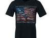 C7 Corvette Vintage USA Flag T-shirt : Black
