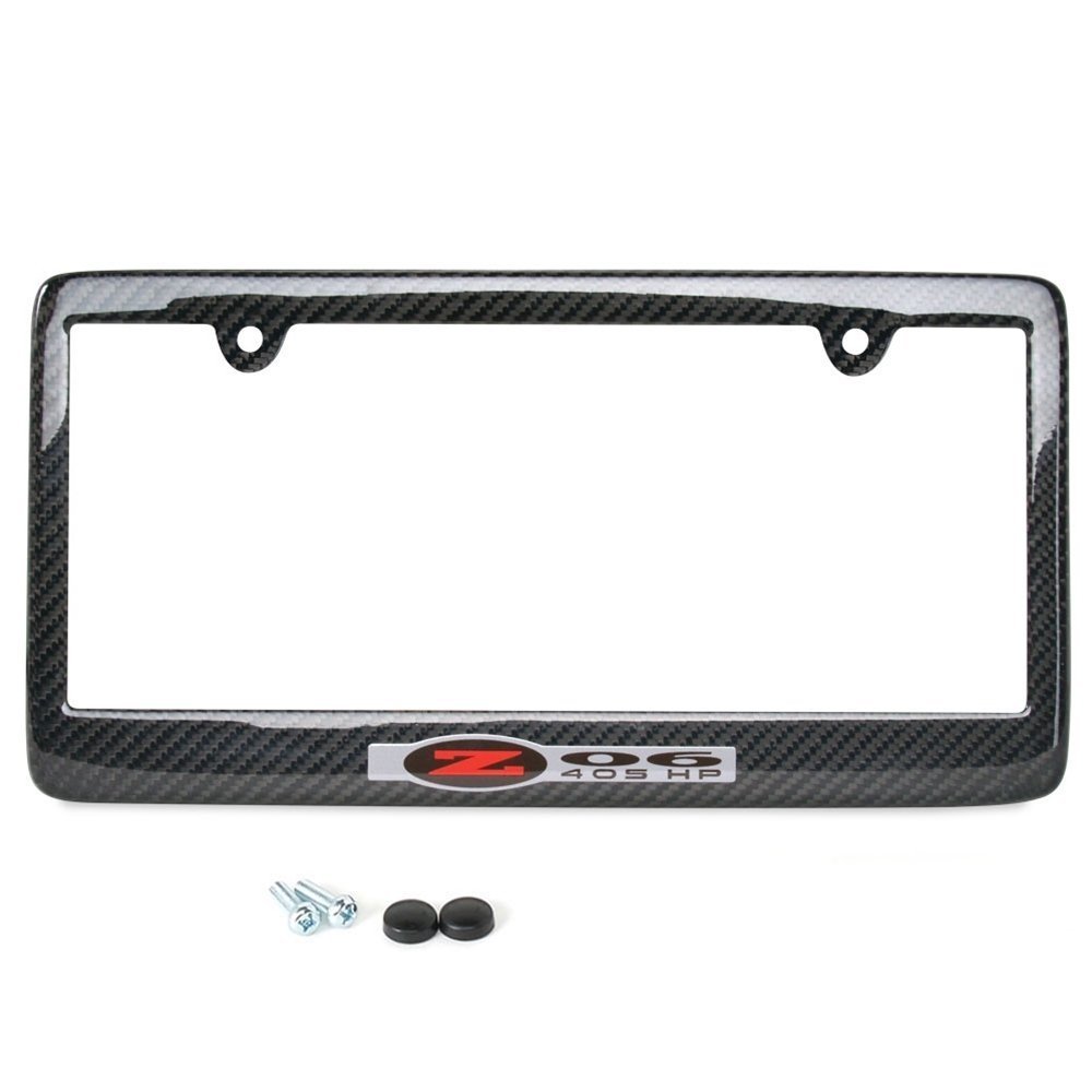 Corvette Z06 405HP License Plate Frame - Carbon Fiber : C5 Z06