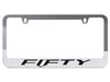 Camaro Fifty License Plate Frame - Chrome with Black