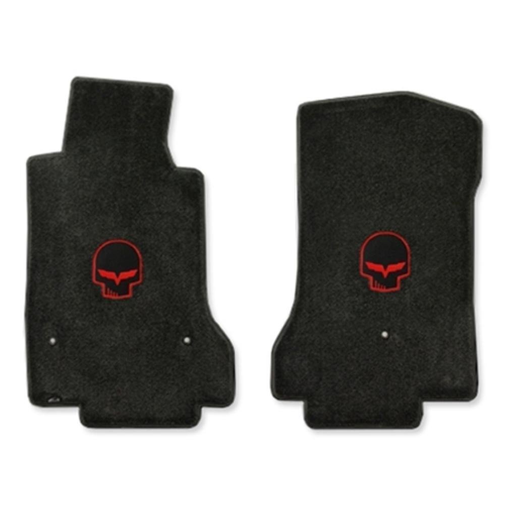 Corvette Floor Mats - Red Jake - C6 Late 2005-2007.5 Front (Post Anchor)