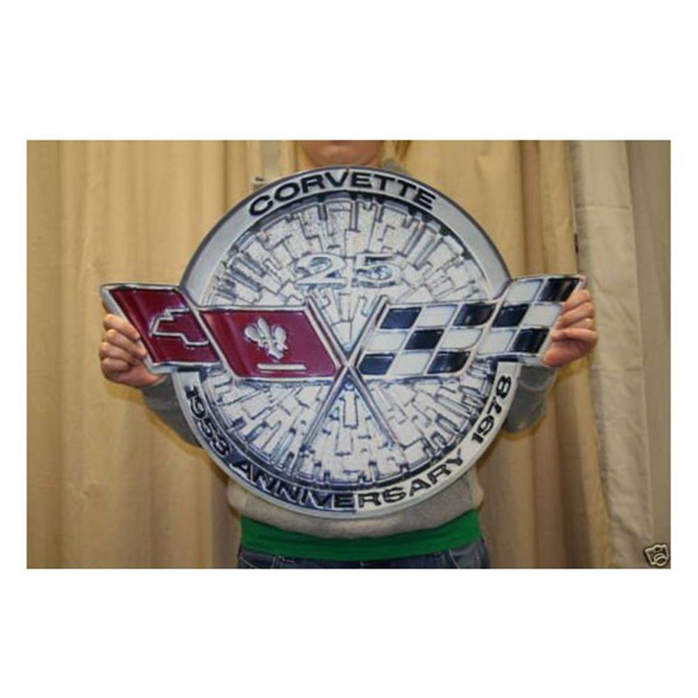 Corvette 25th Anniversary Metal Sign 25" x 18"-SR1 Performance