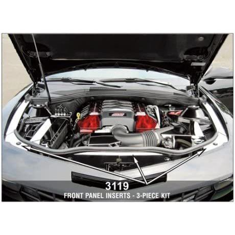SR1 Performance Polished Stainless Steel - Front Panel Inserts - 3-Piece KIT #3119 Compatible for Camaro-SR1 Performance