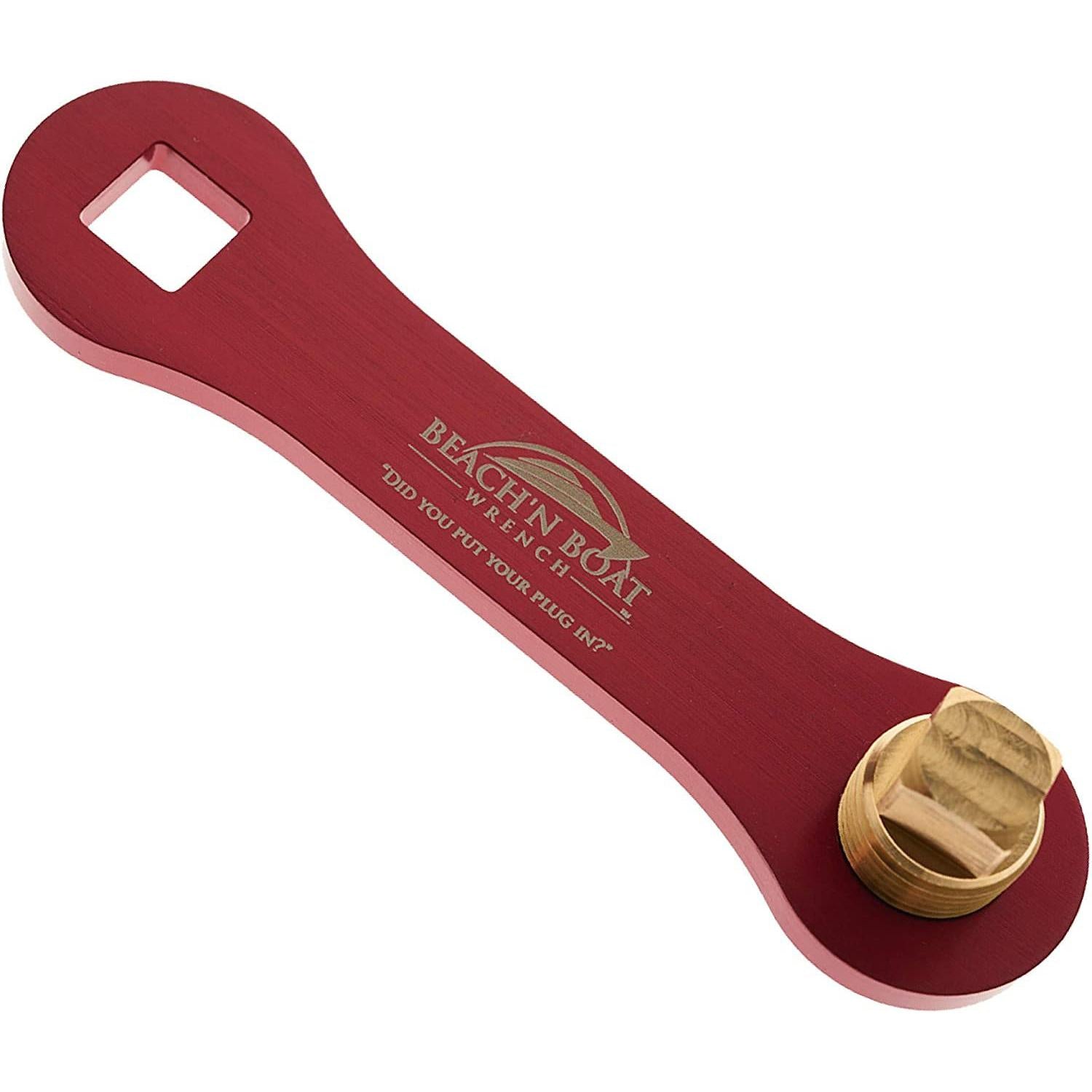 Elite Engineering USA Beachâ€™N Boat Drain Plug Wrench for 1/2 inch NPT Plug, Includes Spare Brass Plug-SR1 Performance