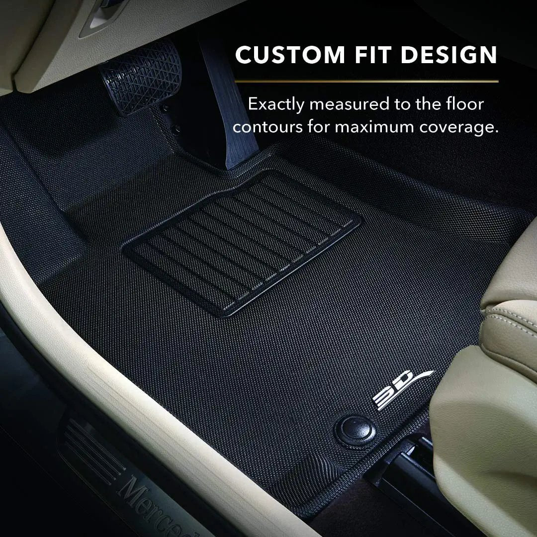 3D MAXpider Custom Fit Kagu Floor Mat (Black) for 2020-2022 BMW X6 (G06) - 1ST Row 2ND Row-SR1 Performance