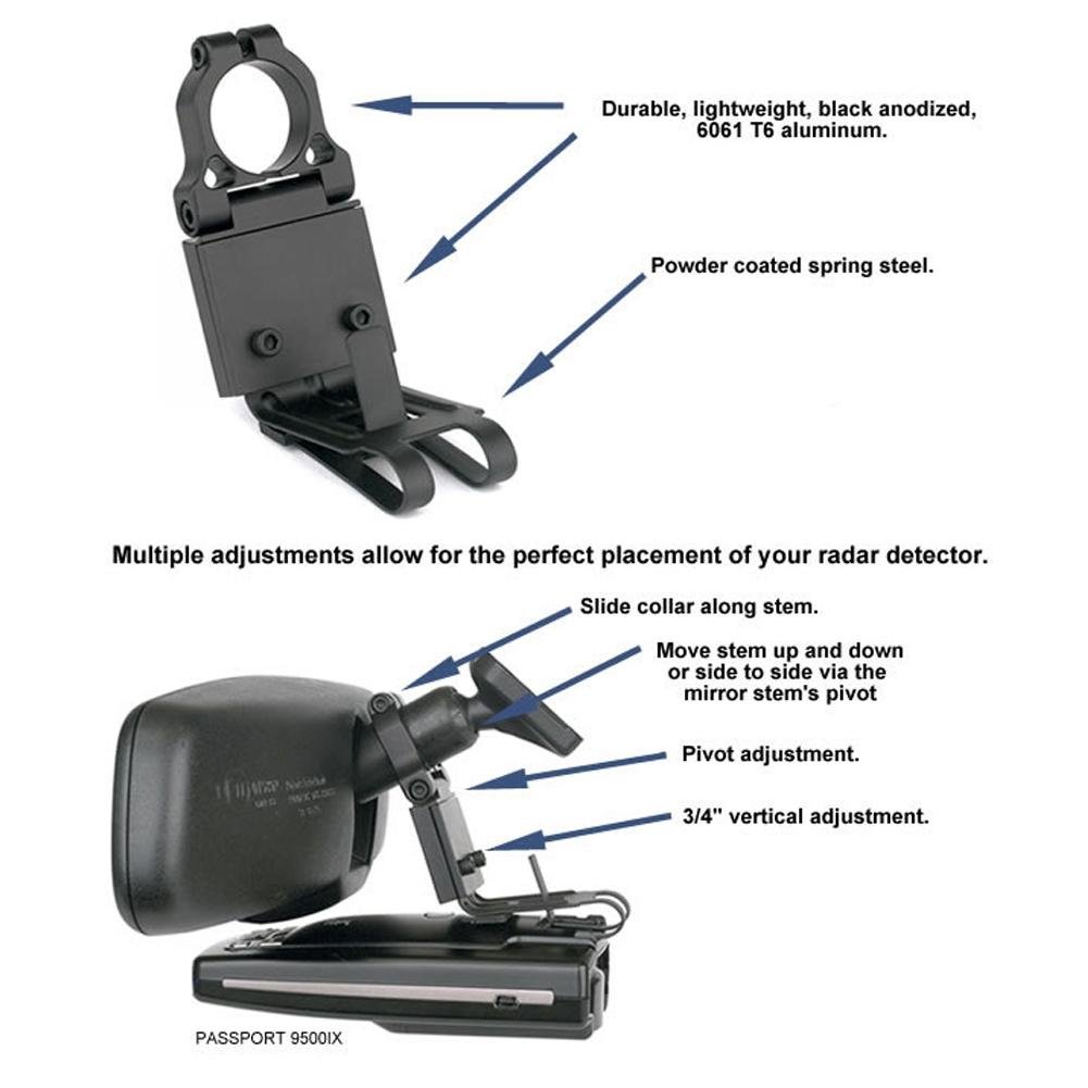 C5/C5 Z06 Corvette Radar Detector Bracket for Beltronics/Escort Radar Detector-SR1 Performance