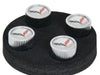 GM Accessories 22831529 Valve Stem Caps with Colored Corvette Logo on Silver Colored Background (Pack of 4)