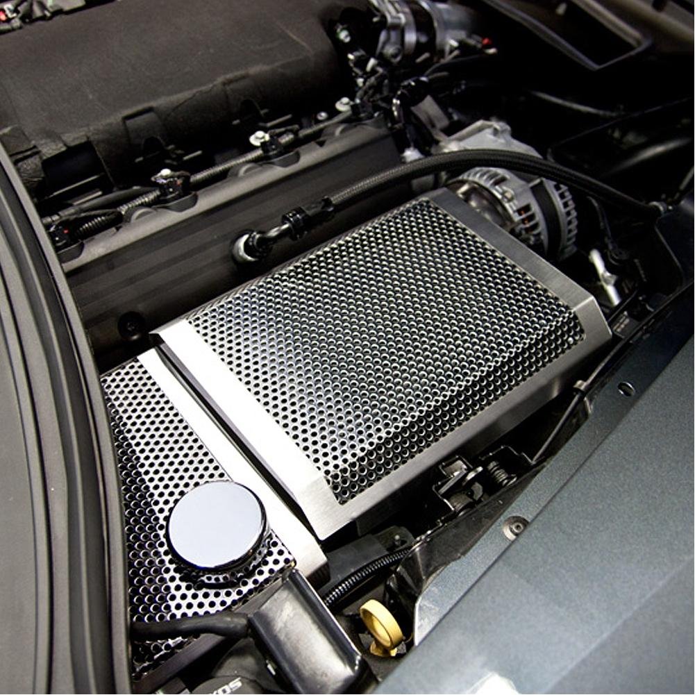 C7 Corvette Stingray Fuse Box Cover Polished - Perforated