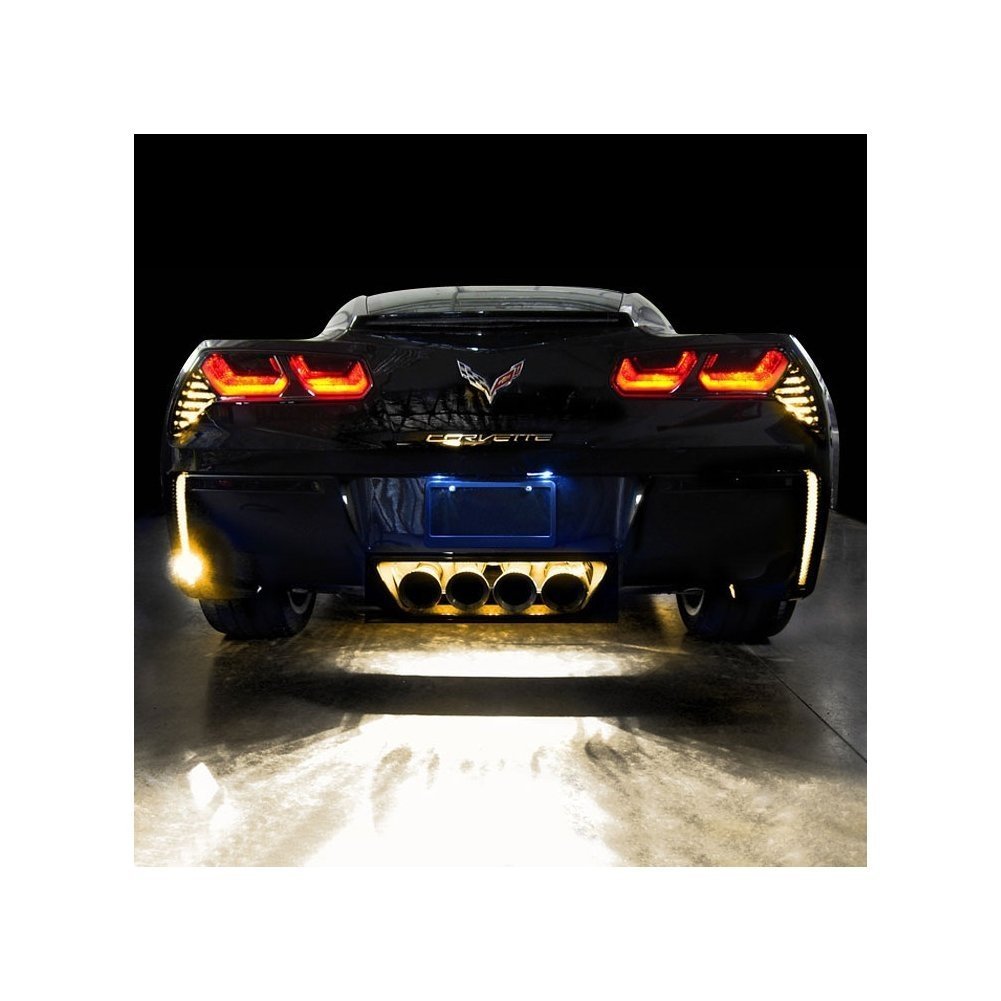 Corvette Rear Fascia/Exhaust LED Lighting Kit : C7 Stingray, Z51 (Orange / Super Bright)-SR1 Performance
