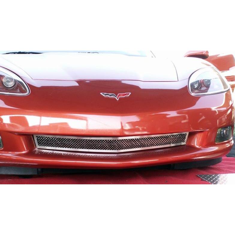 C6 Stainless Steel Diamond Laser Mesh Front Grille (05-13 C6)-SR1 Performance