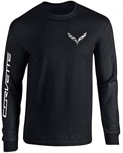 SR1 Performance Corvette T-Shirt - C7 Logo with Corvette Script on Sleeve