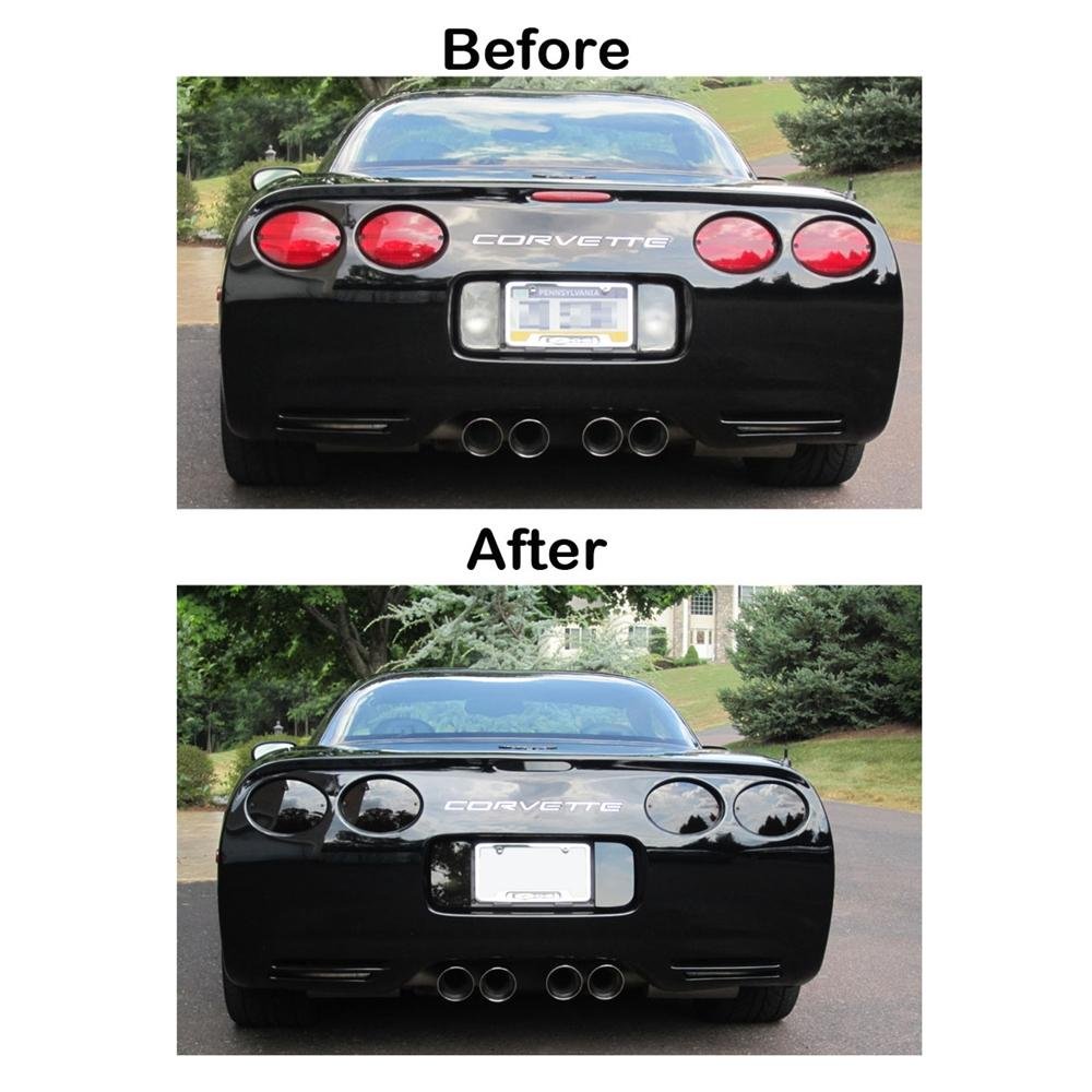 Corvette Rear Reverse, 3rd Brake, Taillight Acrylic Blackout Kit 7 Pc. : 1997-2004 C5 & Z06-SR1 Performance