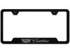 Cadillac Laser Etched License Plate Frame Cut-Out - Black