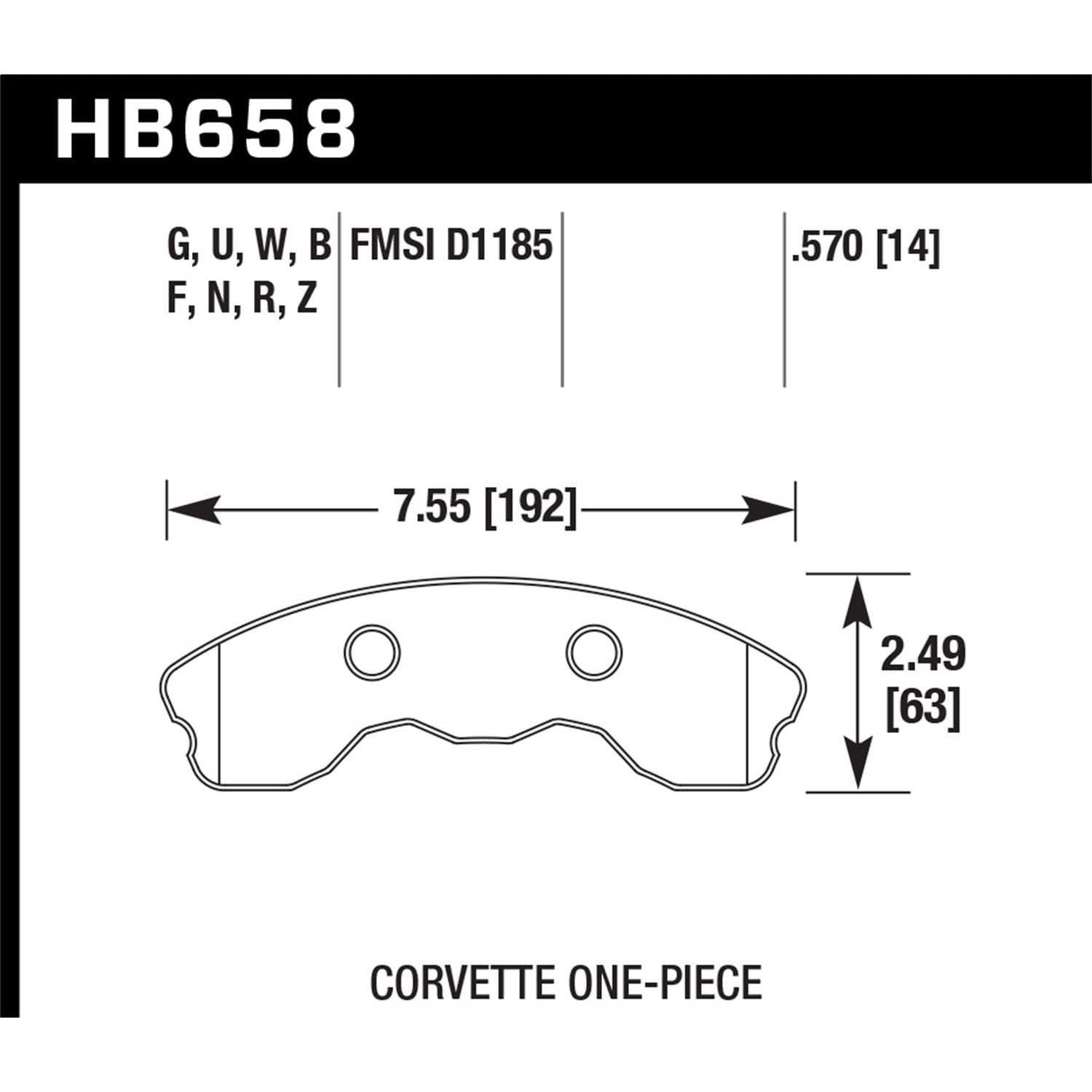 Hawk Performance HB658B.570 HPS 5.0 Disc Brake Pad-SR1 Performance