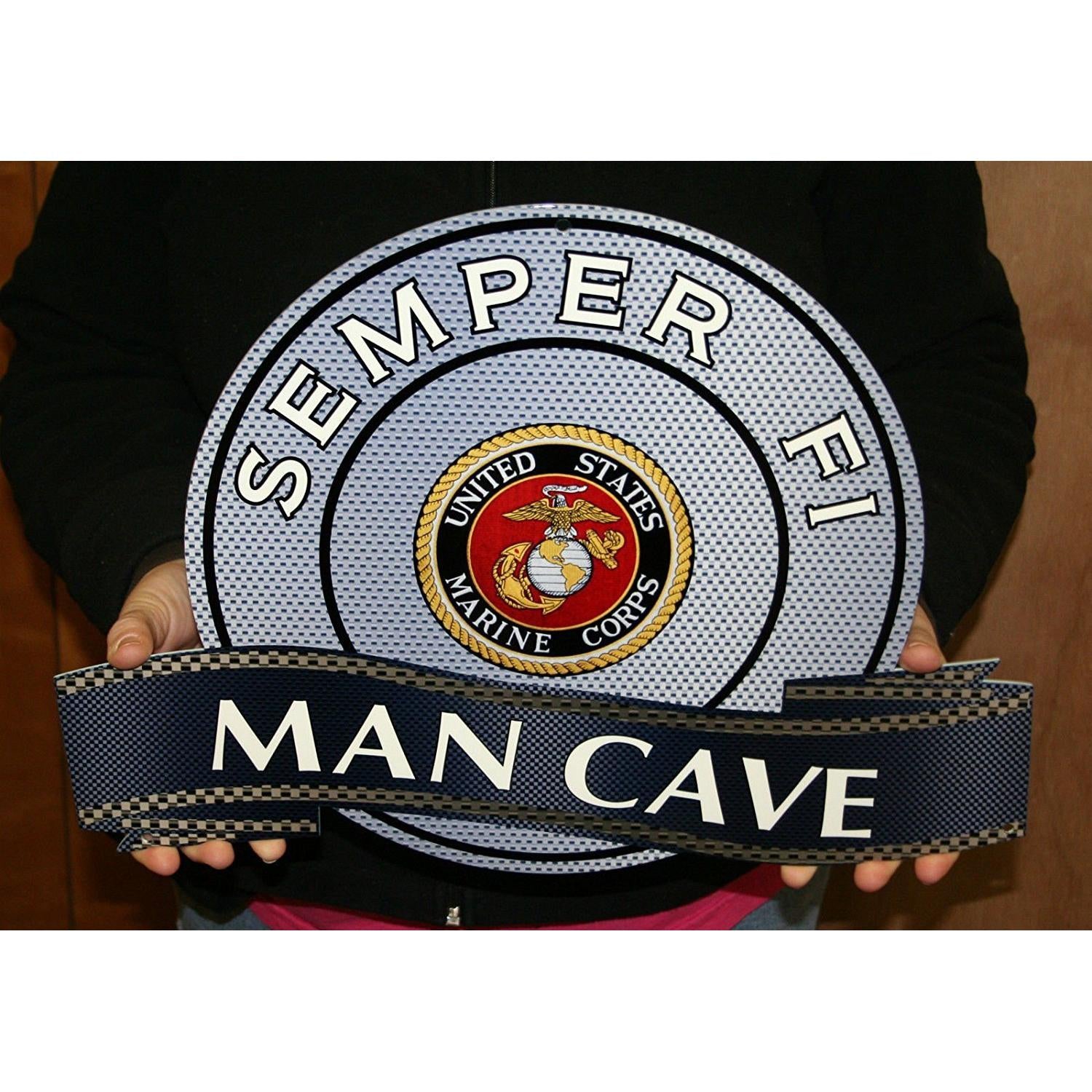 Marine Semper Fi Mancave Metal Sign - 18