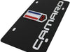 Camaro Gen 6 License Plate - Black Carbon Steel with Mirrored Logo