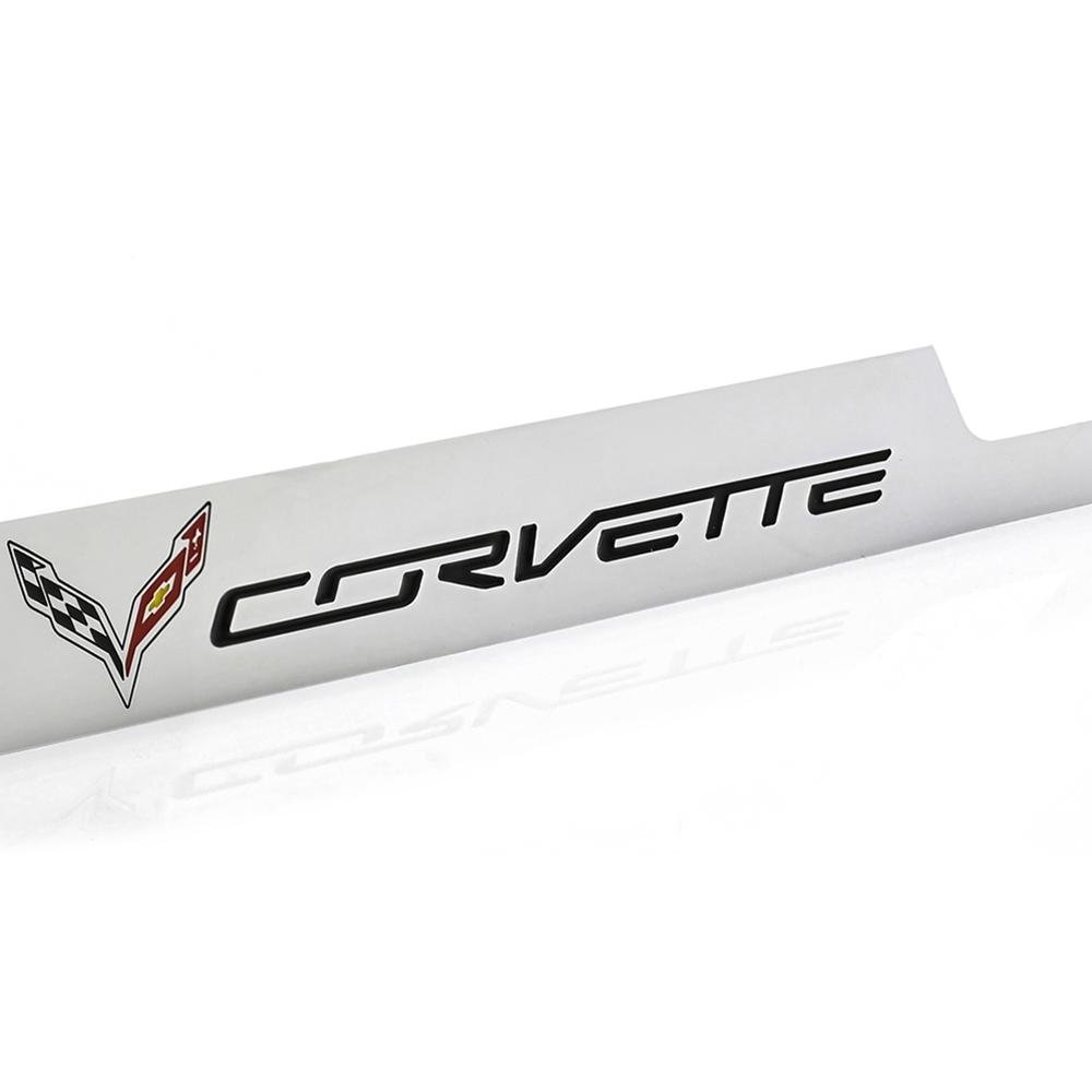 C7 Corvette Stingray Open Corner License Plate Frame - Chrome-SR1 Performance