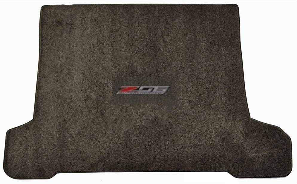 C7 Corvette Z06 Cargo Mat - Lloyds Mats Brownstone with Z06 Logo - Convertible