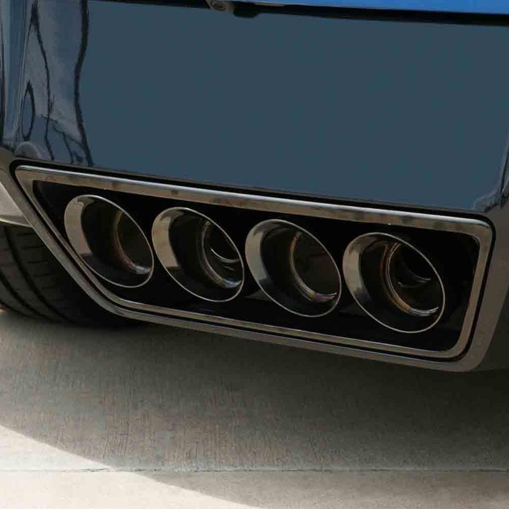 Corvette CORSA Dual Rear Exit; Quad 4.5" Black Tips : C7 Stingray, Z51, Z06, Grand Sport, ZR1-SR1 Performance
