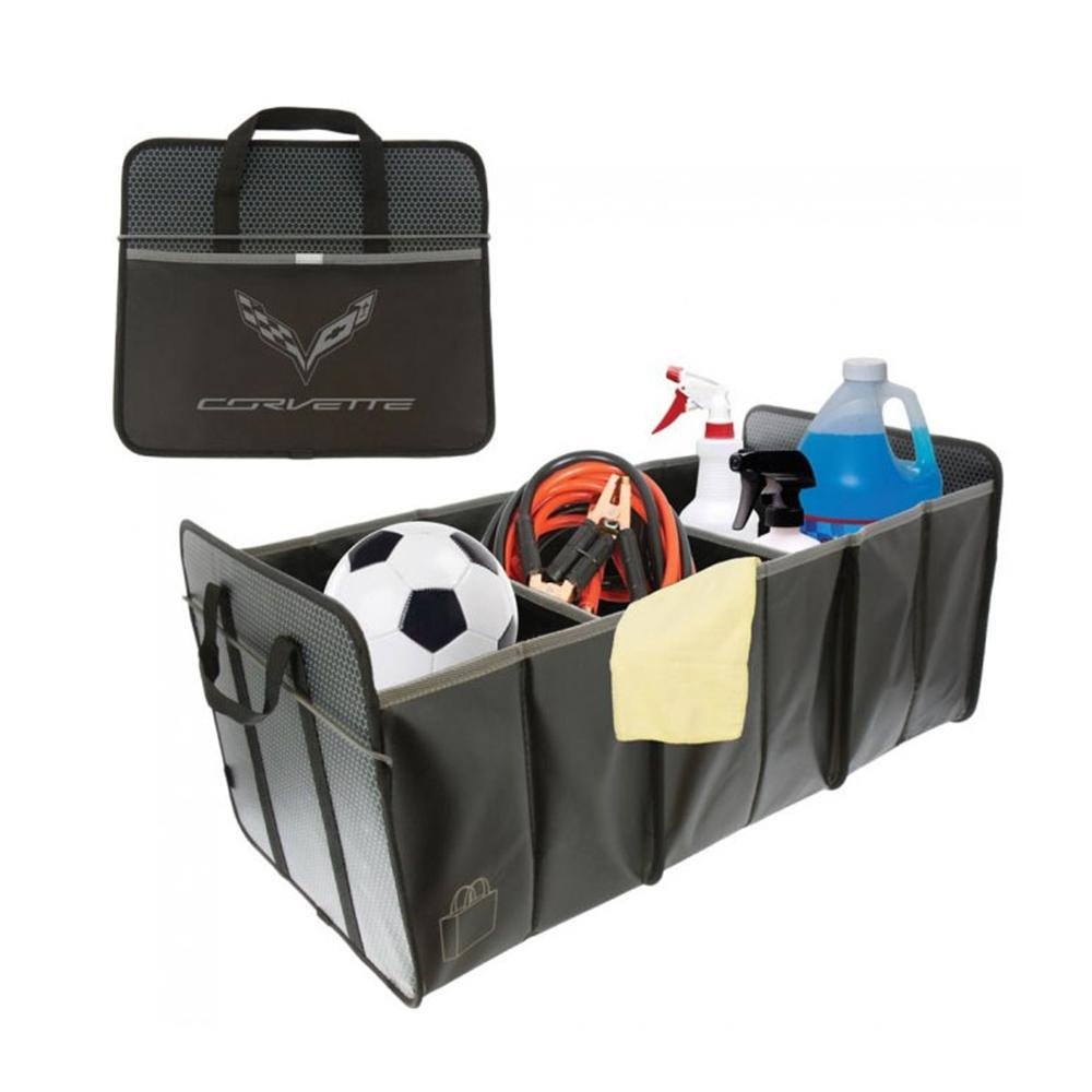 C7 Corvette Trunk Caddy Collapsible with Crossed Flags Logo